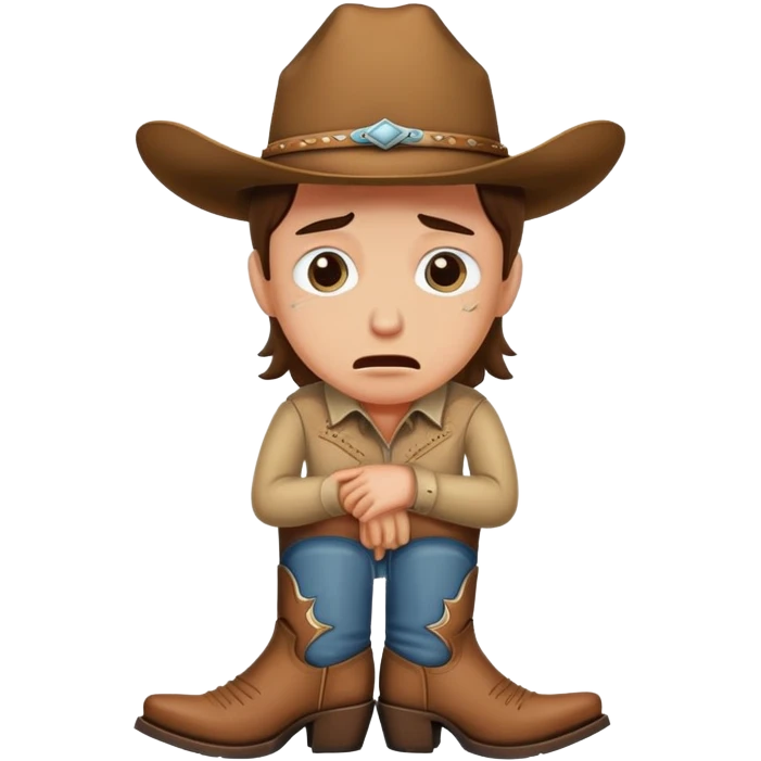 Crying in cowboy boots  emoji