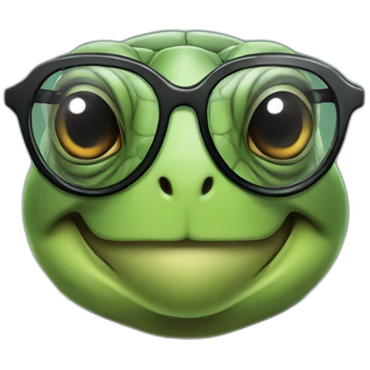 turtle in glasses emoji