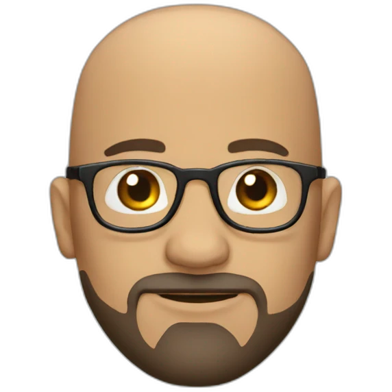 bald with glasses and a beard emoji