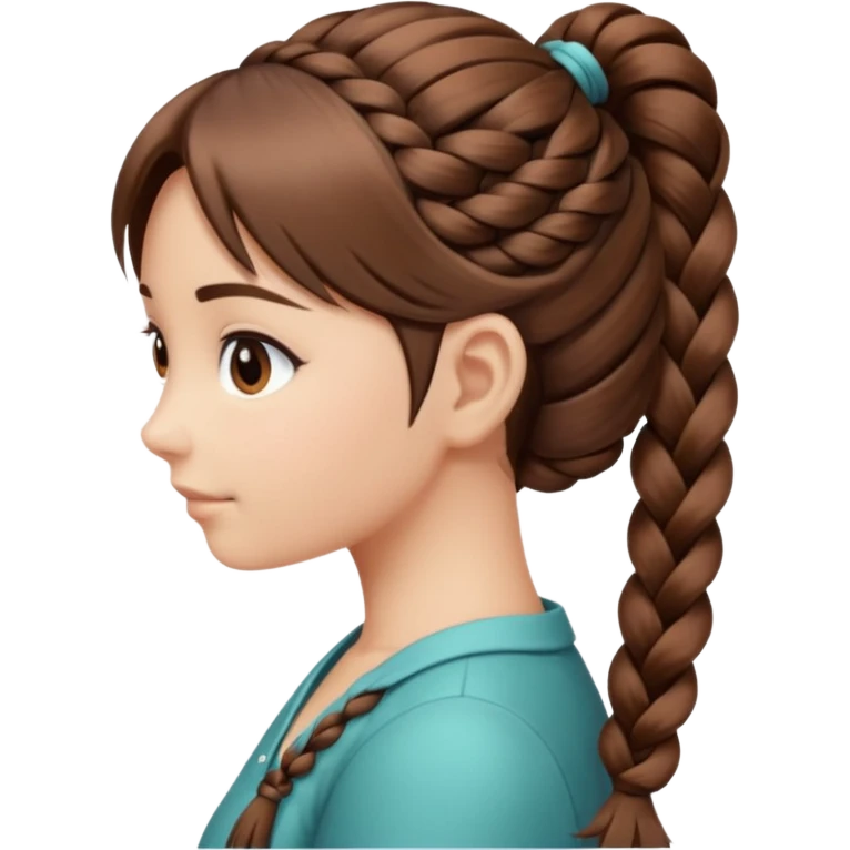 just hair braided hair tail emoji