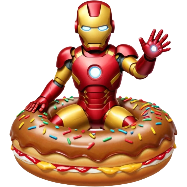 Iron man in donut emoji