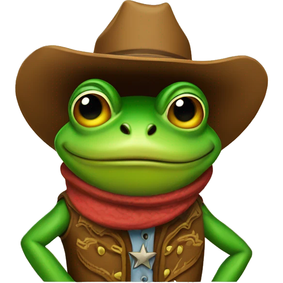 Cowboy frog  emoji