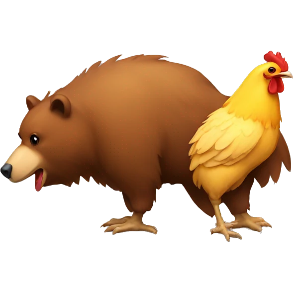 Bear chicken emoji