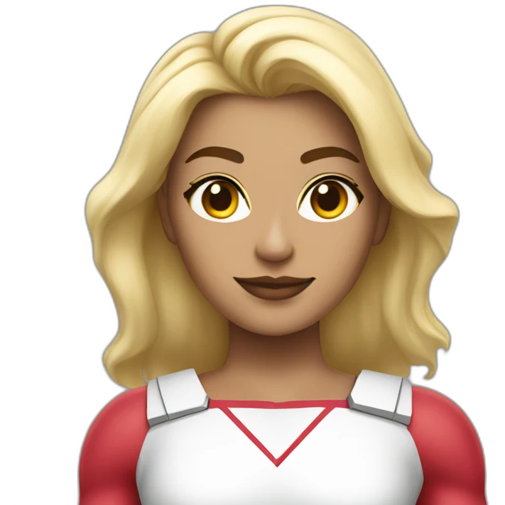 Superwoman blanco  rubia emoji