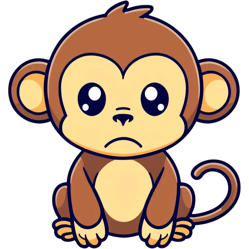 Monkey crying on game emoji