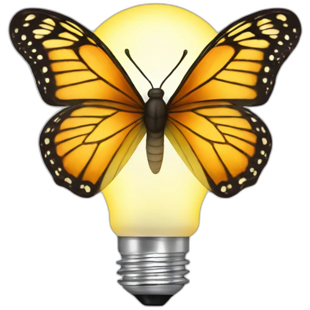 butterfly light bulb emoji