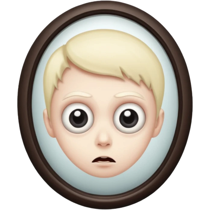 Spooky killer on mirror emoji