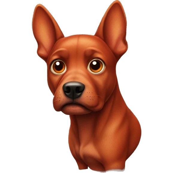 solid red dog with pointed ears emoji
