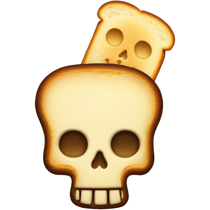 Skull emoji toast emoji