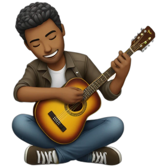 Hombre tocando guitarra  emoji
