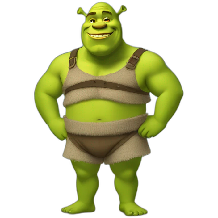 Shrek wearing bikini emoji