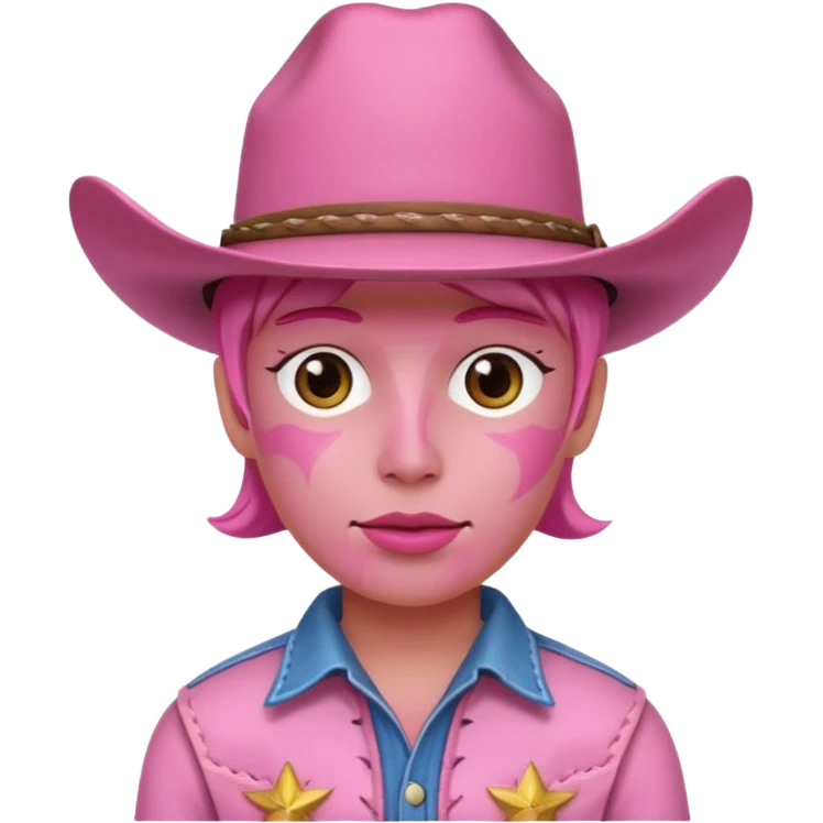 pink cowboy emoji