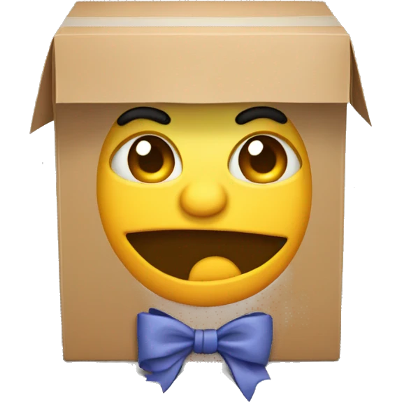 caja de sorpresa  sin rostro emoji