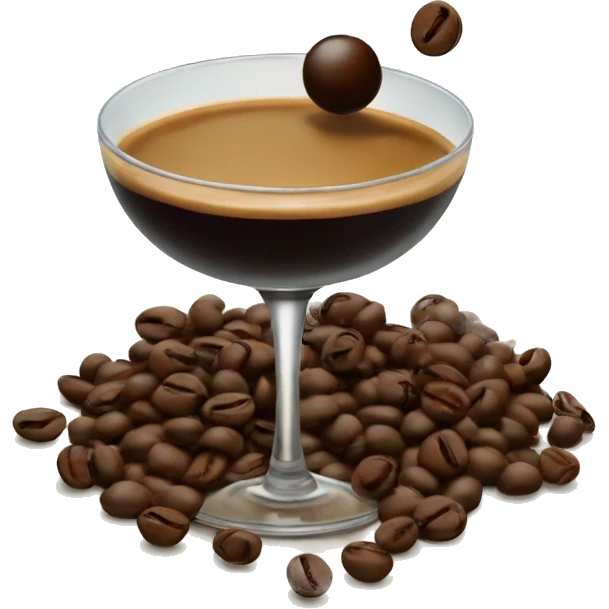espresso martini with espresso beans  emoji