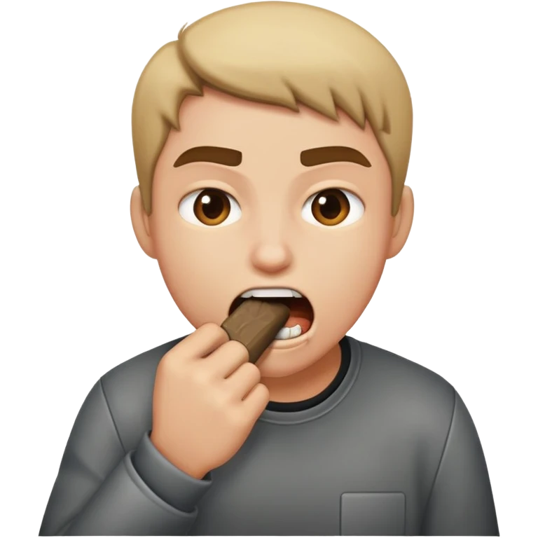 Biting a curb emoji