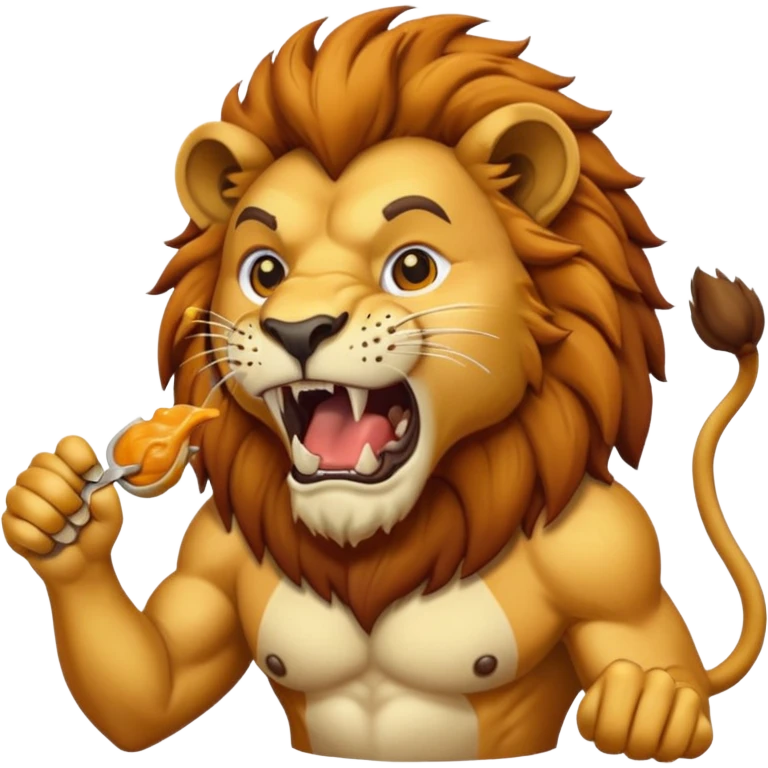 Lion eating emoji