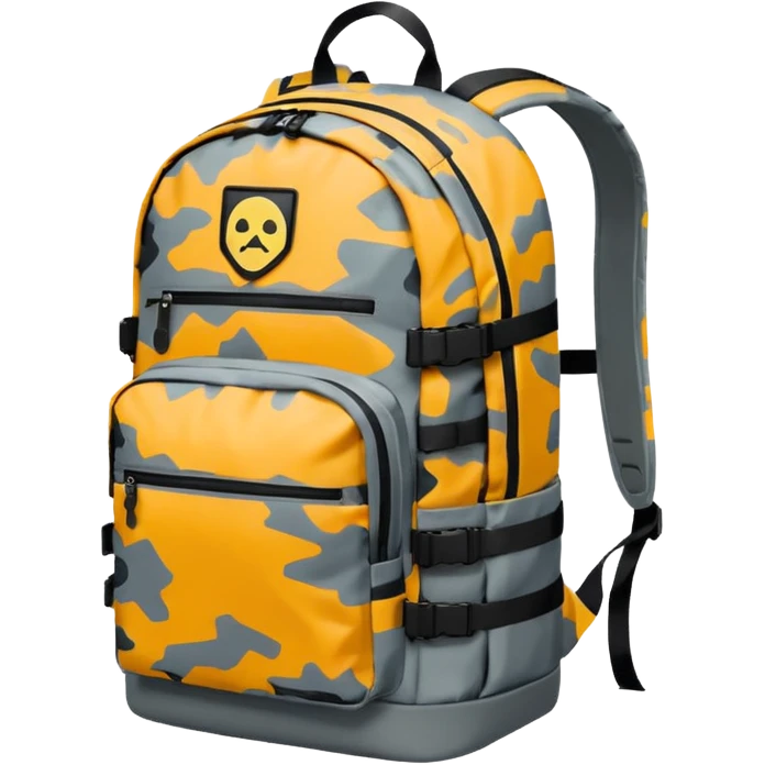grey urbran camo backpack emoji