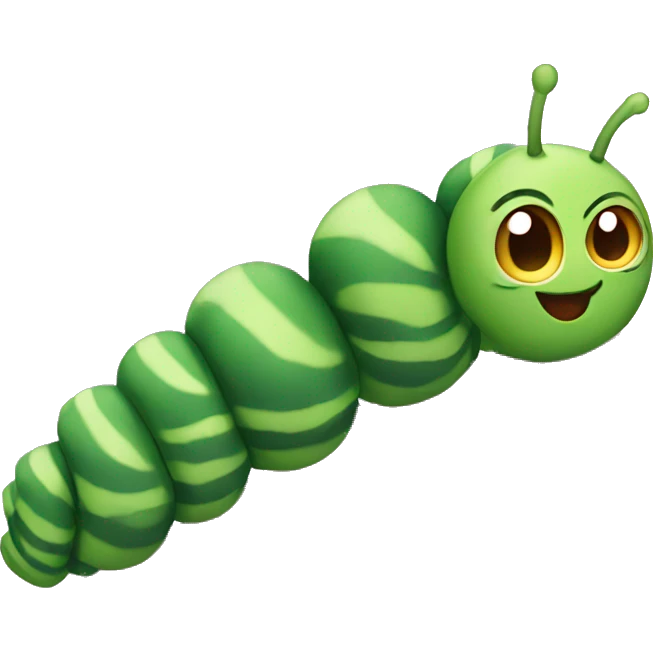 caterpillar feeling loved emoji