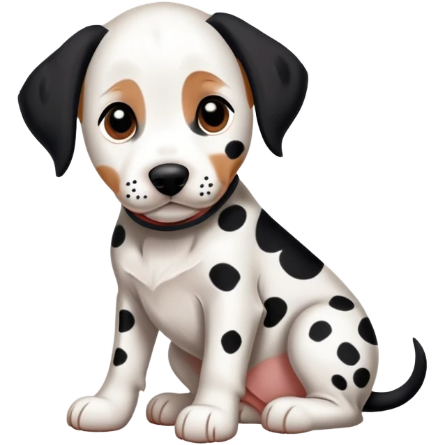 1 Dalmatian adult + 1 dobermann puppy emoji
