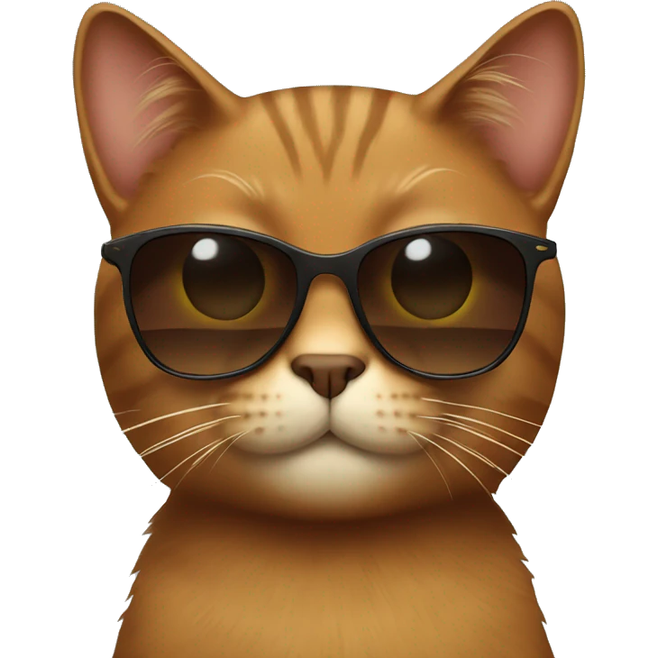 brown Cat with sunglasses emoji