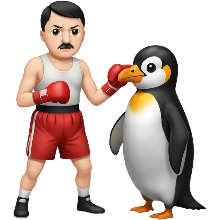 hitler fighting penguin emoji