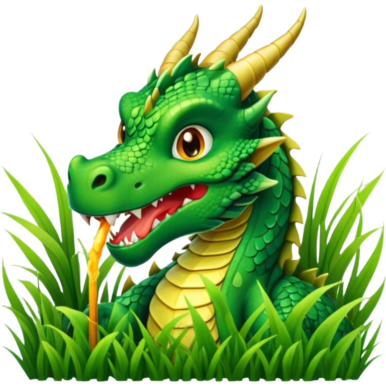 Dragon eating grass  emoji