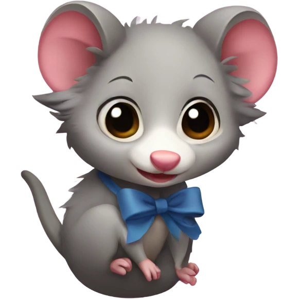 Possum with a bow emoji