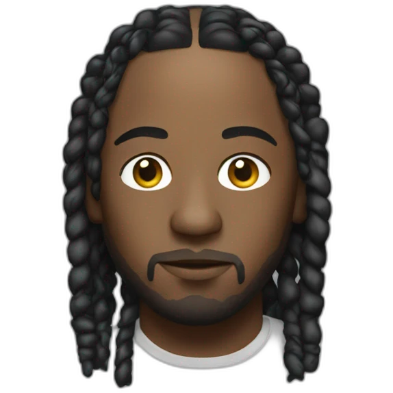 kendrick lamar with short braids emoji