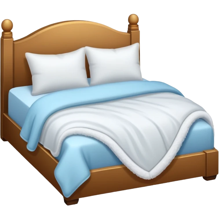 cozy bed with pillows and blanket emoji