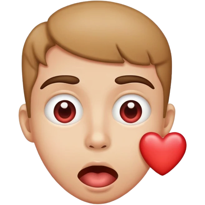 Heart eyes slobbering  emoji