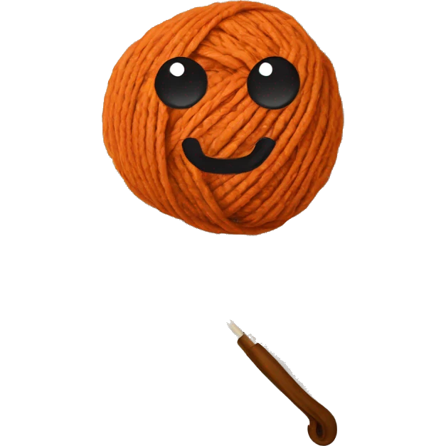 crochet yarn and hook emoji
