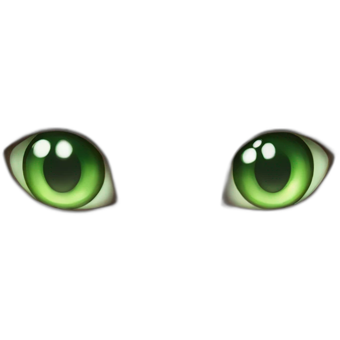 White cat with green eyes  emoji