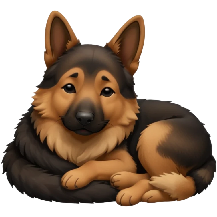 create a emoji of a German shepherd sleeping emoji