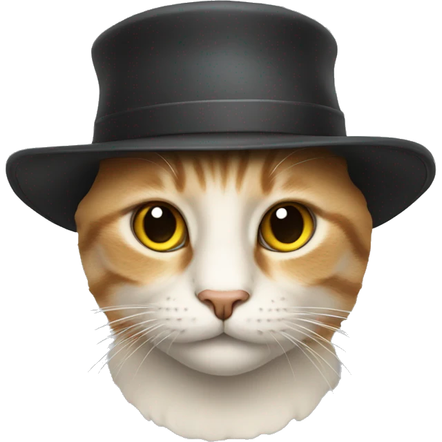 a cat with hat emoji