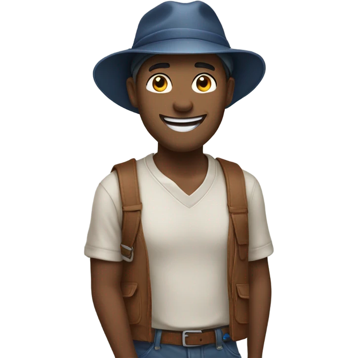 casual male portrait in hat emoji