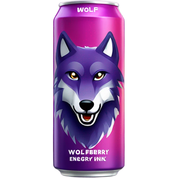 Wildberry wolf Energy Drink can emoji