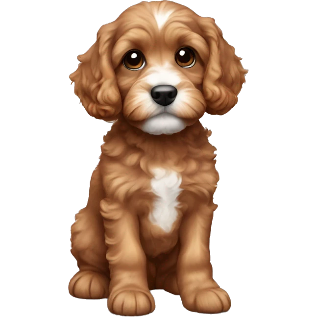 cute cavapoo puppy named hank emoji