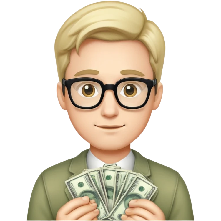 Nerd with money emoji