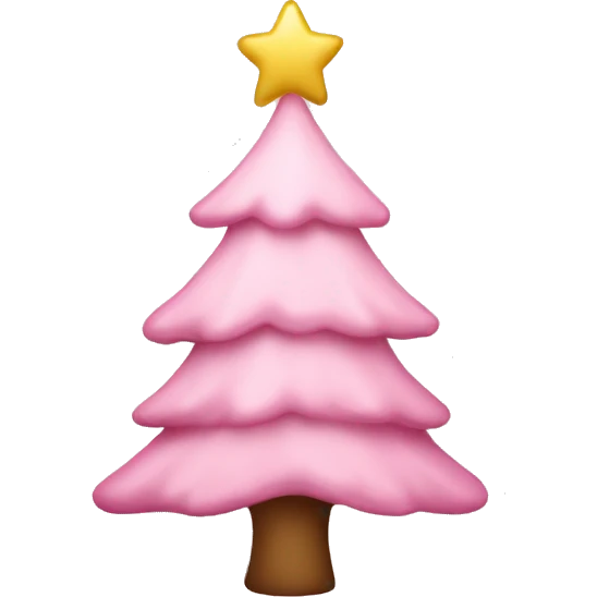 Light pink Christmas tree emoji