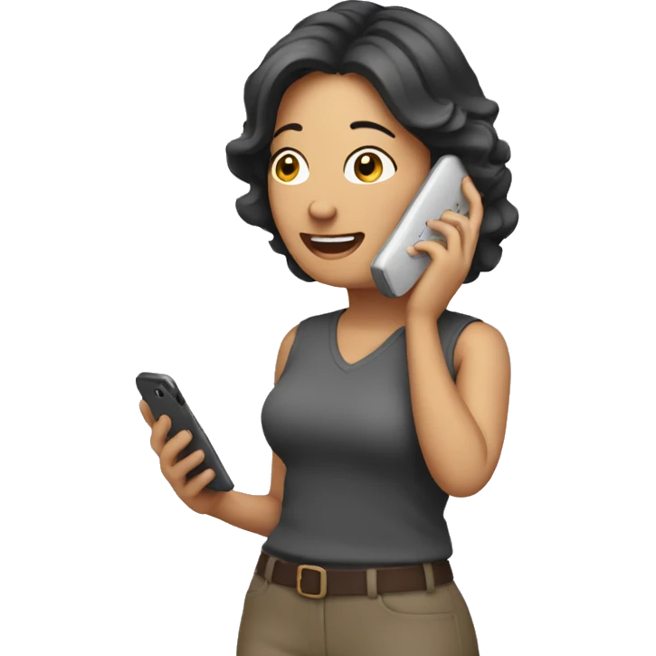Mujer hablando por celular  emoji