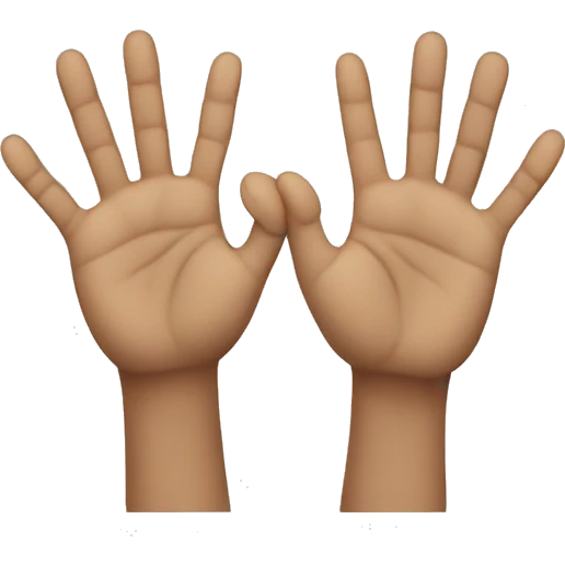  Two hands touching, palms up emoji