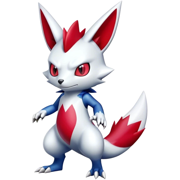 Cool Shiny Digimon-Sneasel-Zangoose-hybrid full body emoji