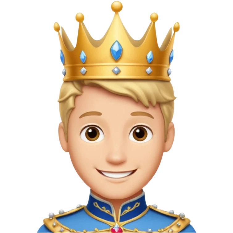 Prince Charming from Disney with crown emoji