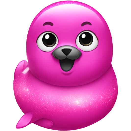 Hot pink Foca with sparkles emoji
