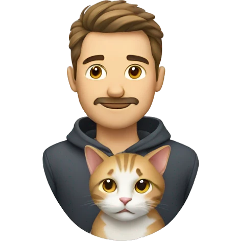 man and cat emoji
