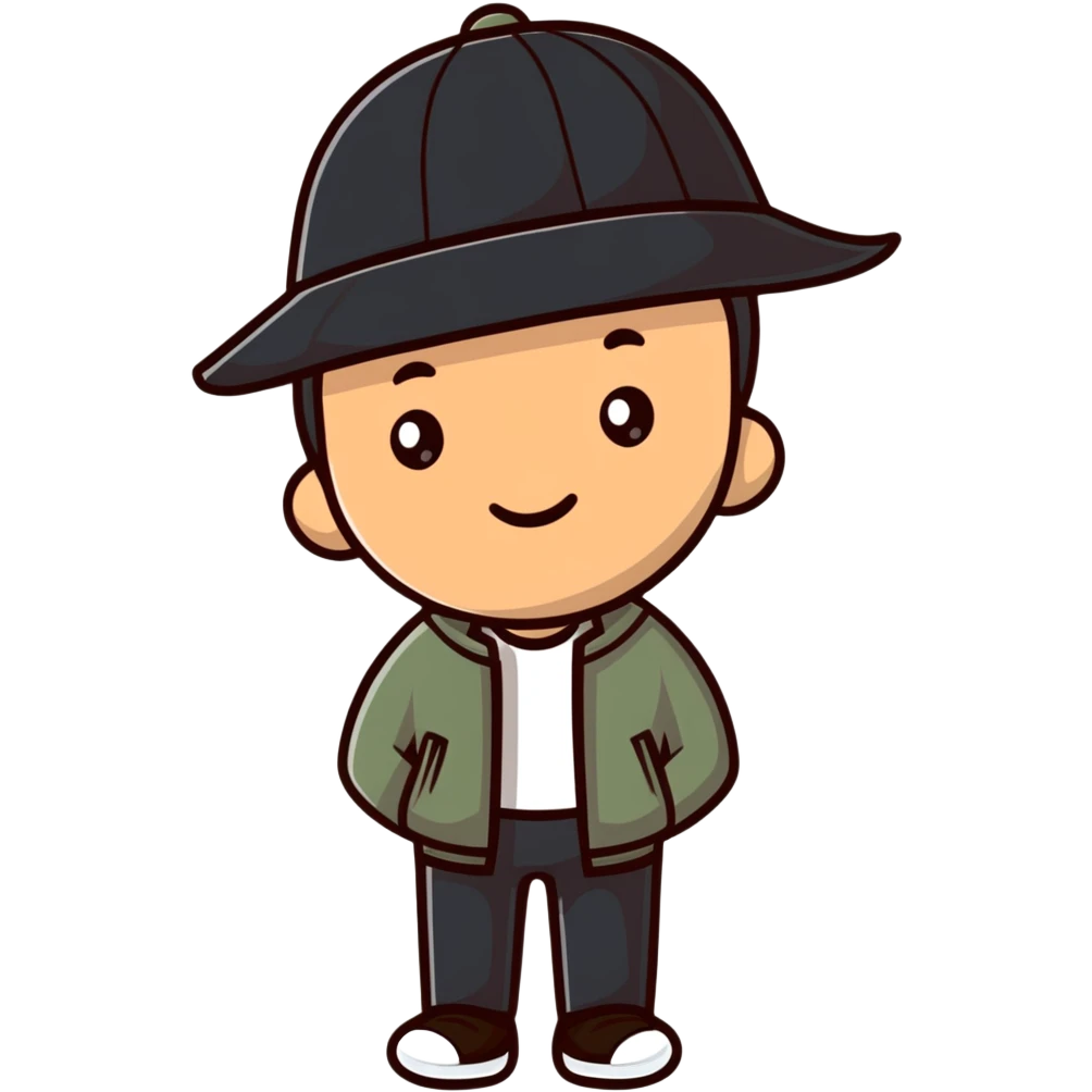 man wearing a hat emoji