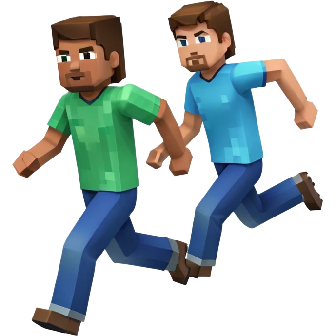 Minecraft character running emoji