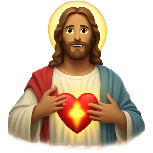 Jesus with heart emoji