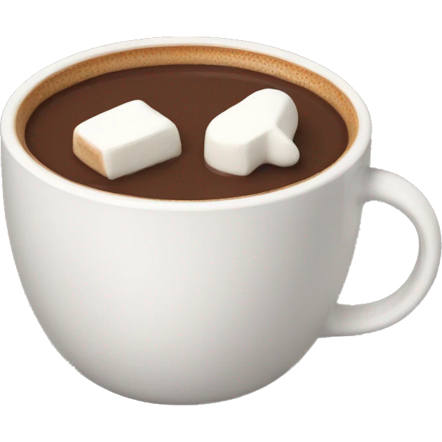 A hot chocolate with marshmallow  emoji