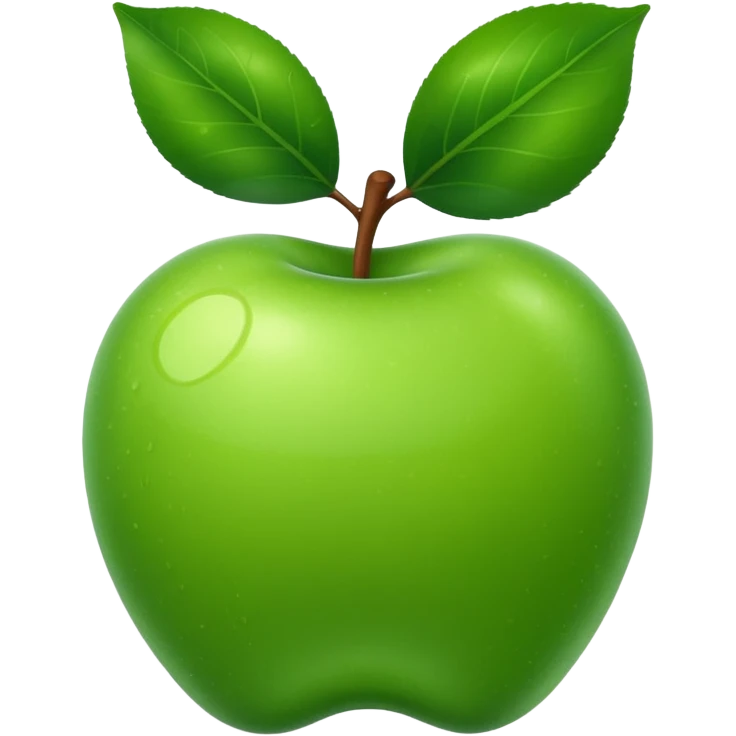 Green apple with leaf emoji